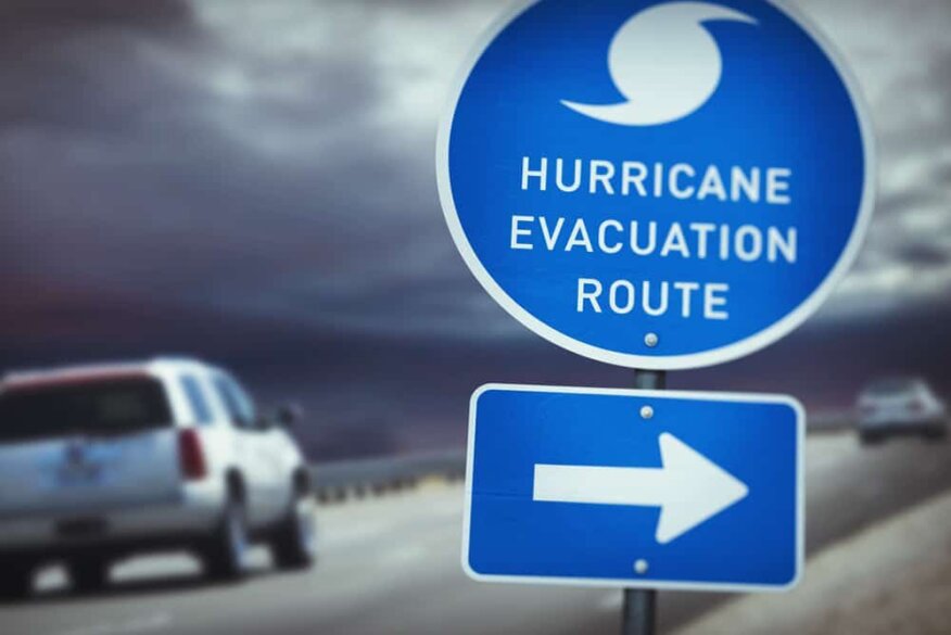 Figure 4.4.5.8 Hurricane evacuation route sign